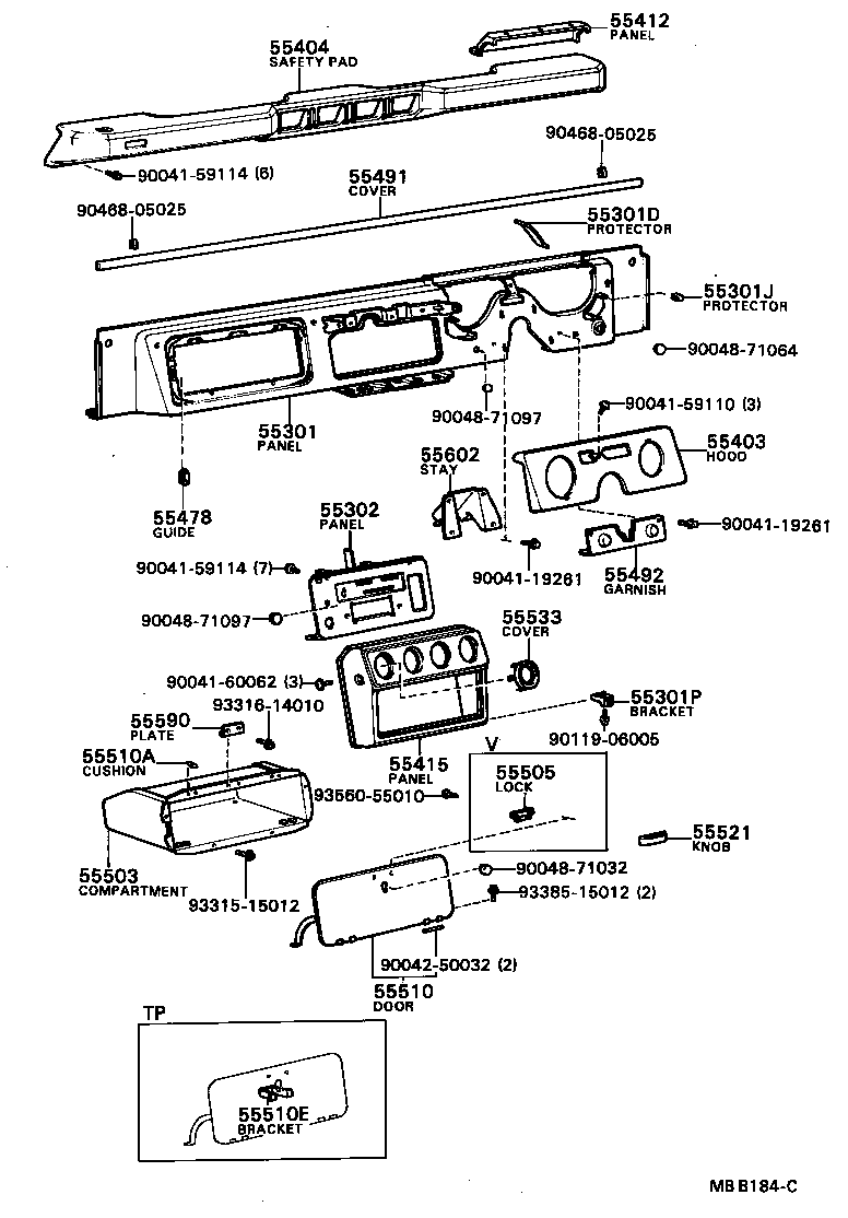  BLIZZARD |  INSTRUMENT PANEL GLOVE COMPARTMENT