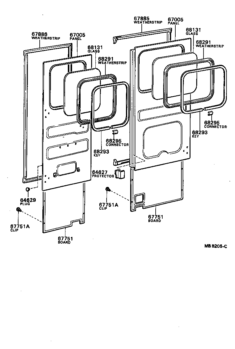  BLIZZARD |  BACK DOOR PANEL GLASS