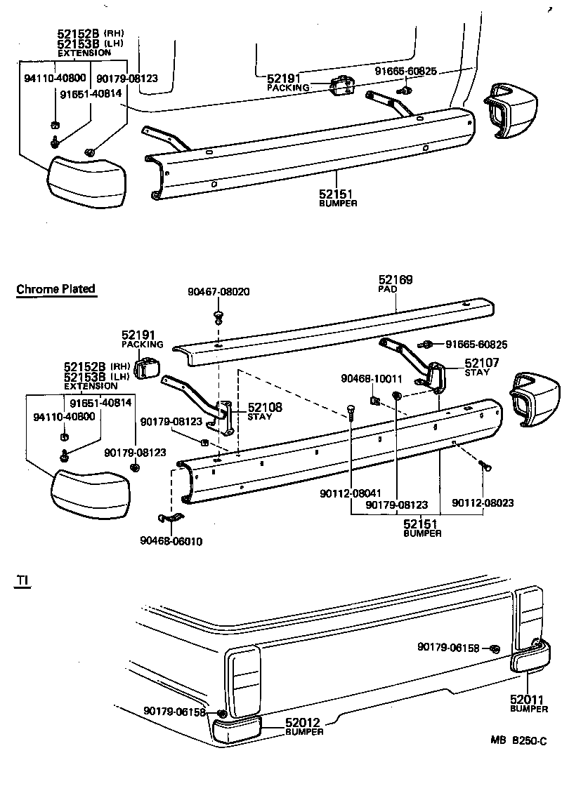 LITE TOWNACE TRUCK | REAR BUMPER BUMPER STAY