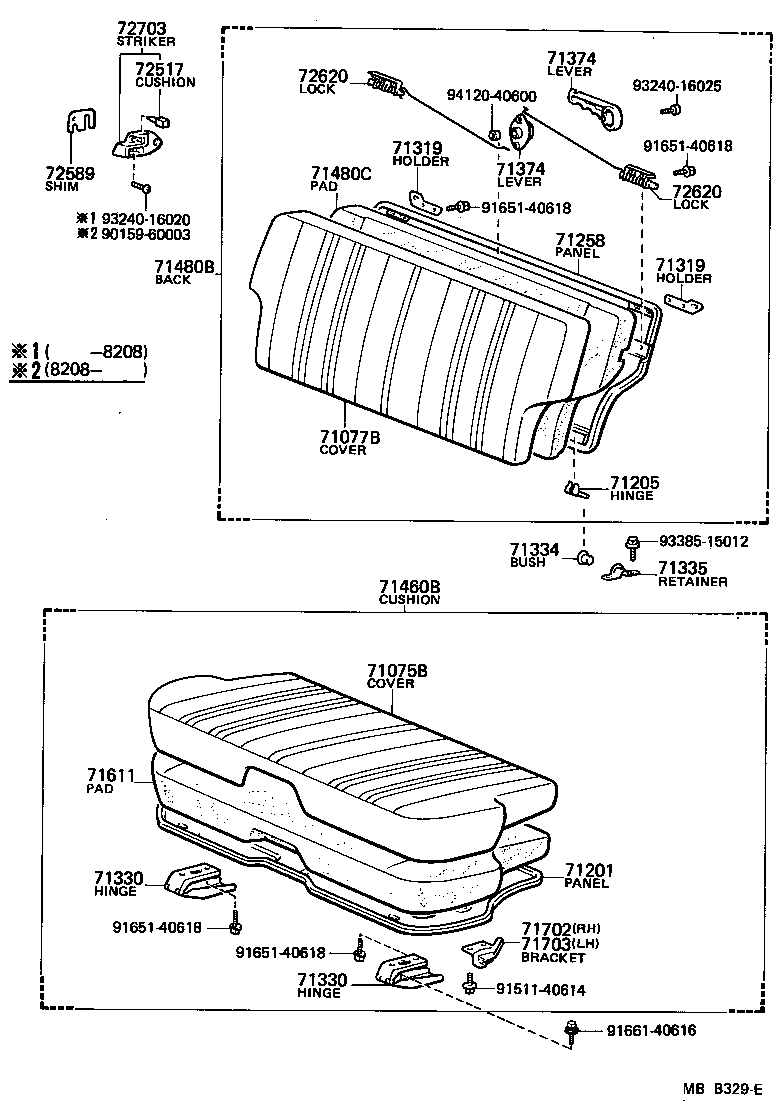  STARLET |  REAR SEAT SEAT TRACK