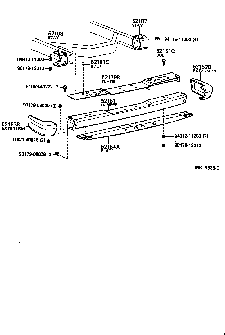  LAND CRUISER VAN |  REAR BUMPER BUMPER STAY