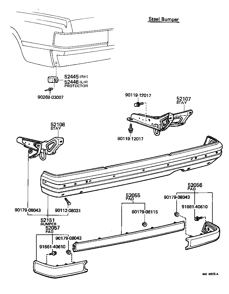  CROWN |  REAR BUMPER BUMPER STAY