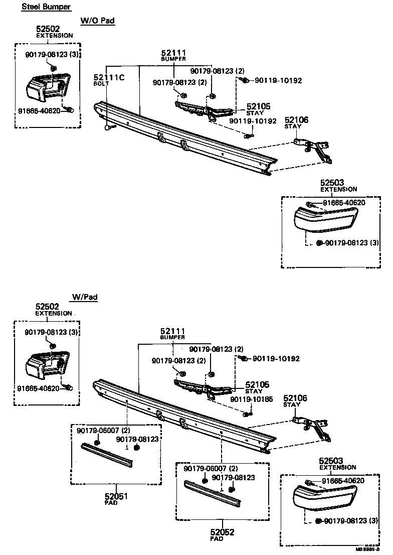  CHASER |  FRONT BUMPER BUMPER STAY