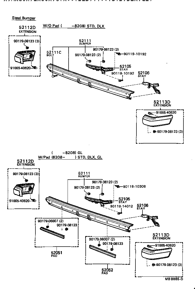  MARK 2 |  FRONT BUMPER BUMPER STAY