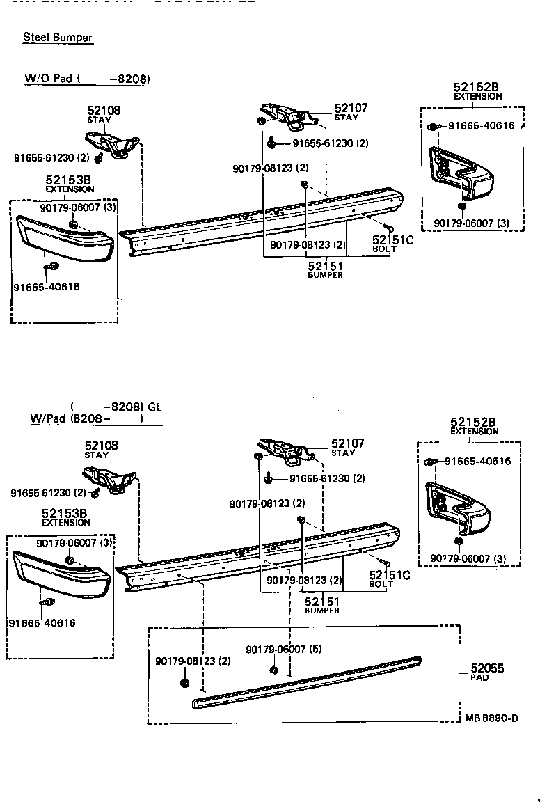  MARK 2 |  REAR BUMPER BUMPER STAY