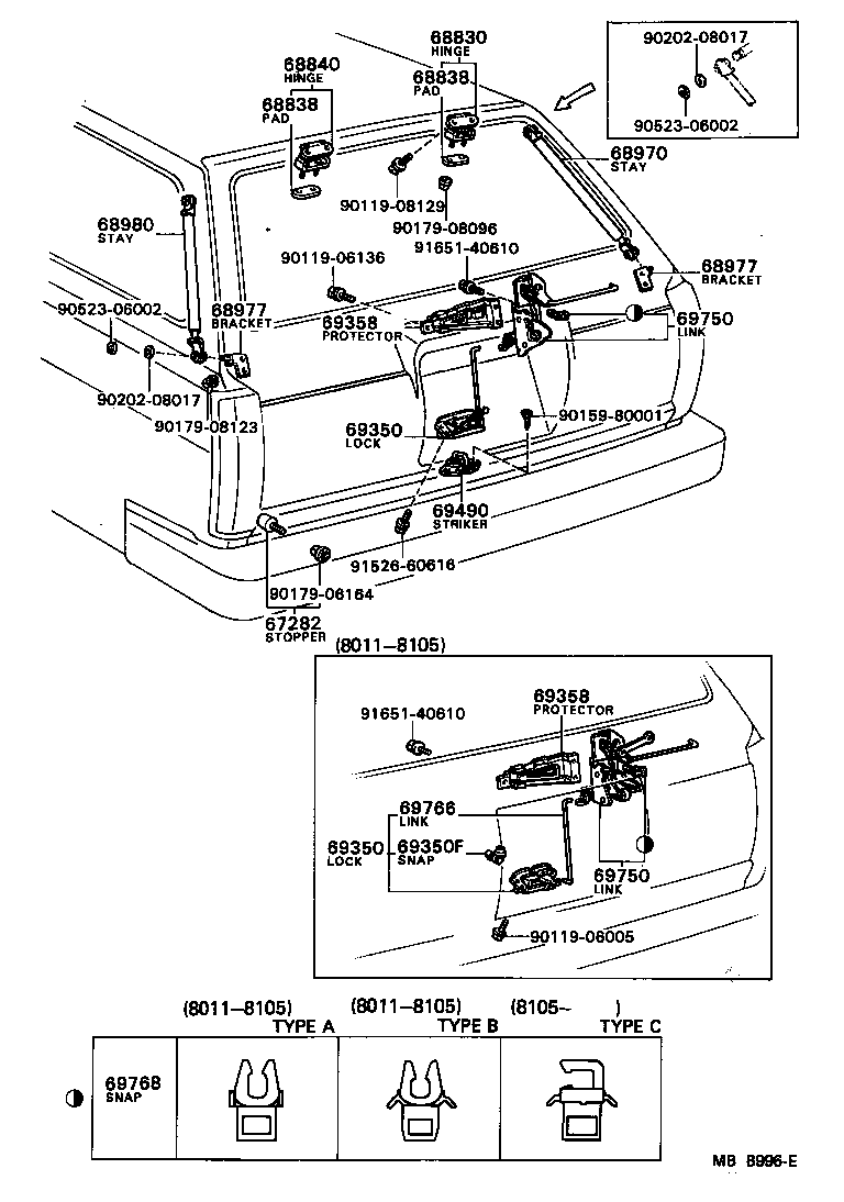  MARK 2 |  BACK DOOR LOCK HANDLE