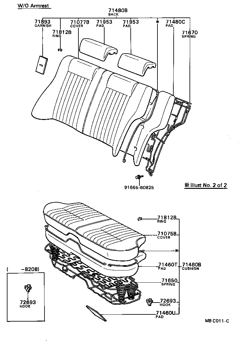  MARK 2 |  REAR SEAT SEAT TRACK
