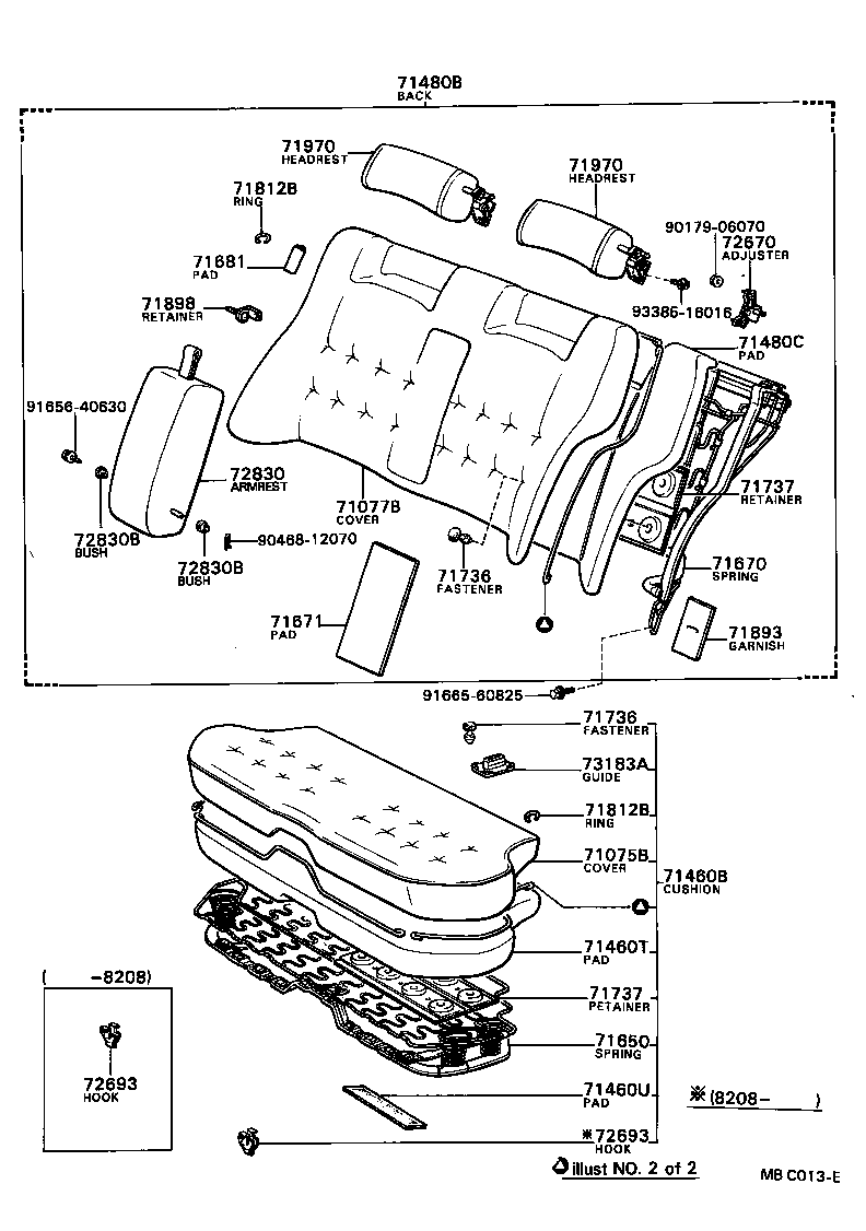  MARK 2 |  REAR SEAT SEAT TRACK