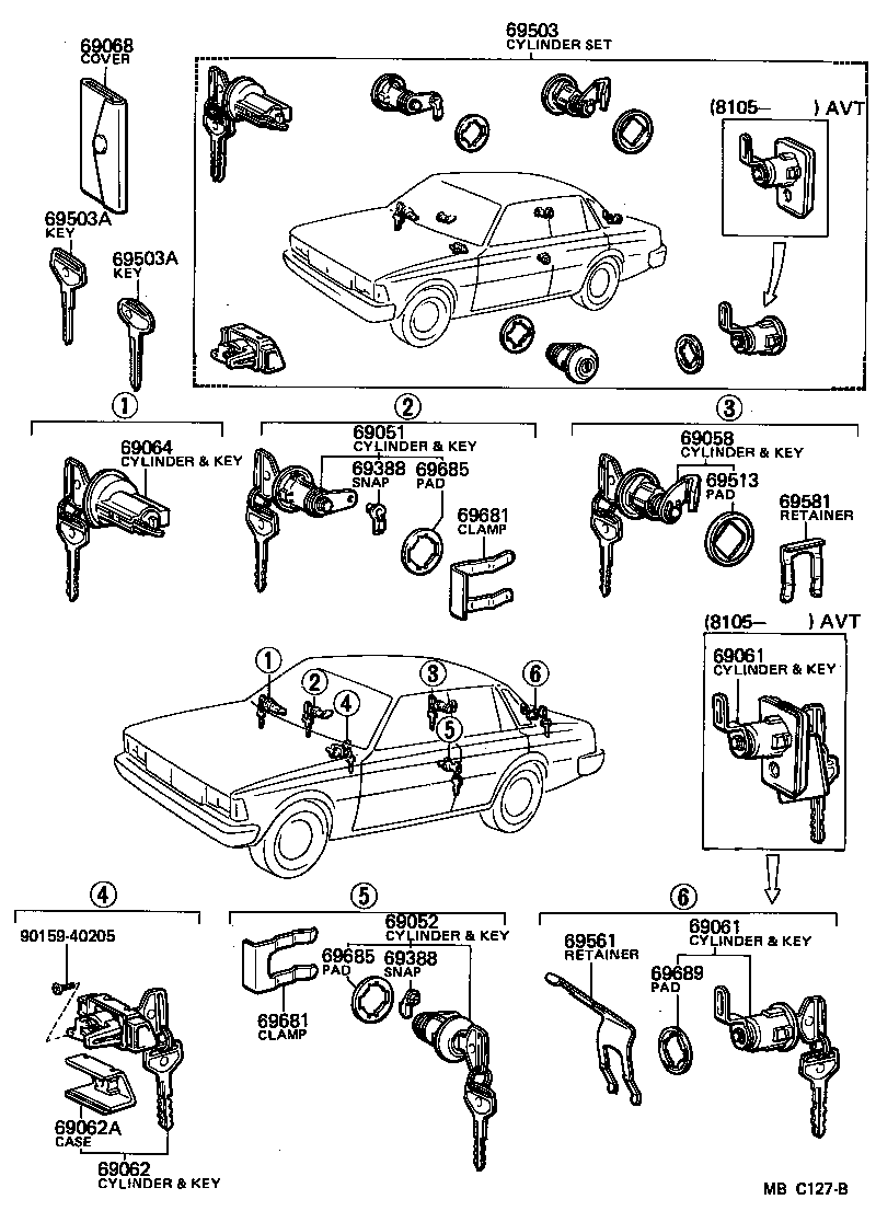  CHASER |  LOCK CYLINDER SET
