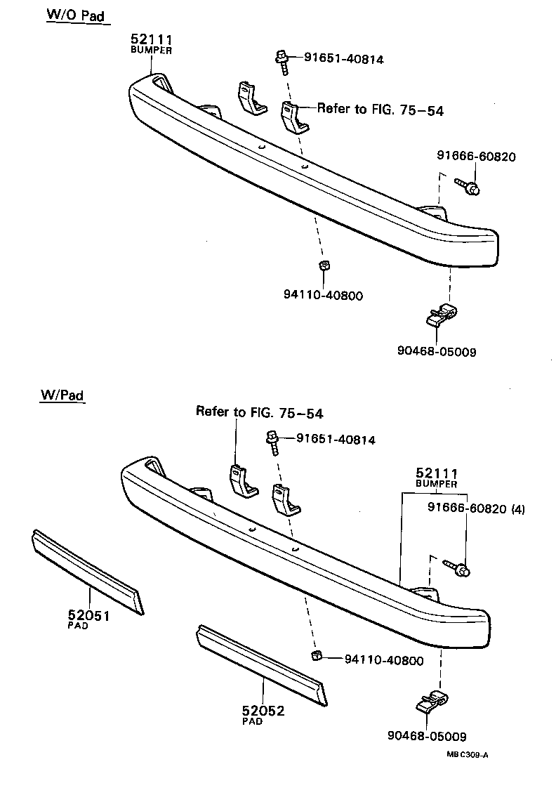  TOWN MASTERACE V WG |  FRONT BUMPER BUMPER STAY