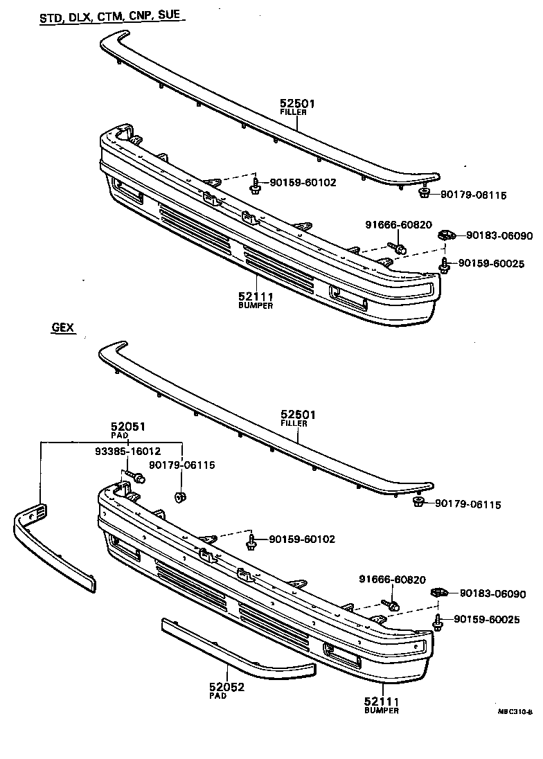  TOWN MASTERACE V WG |  FRONT BUMPER BUMPER STAY