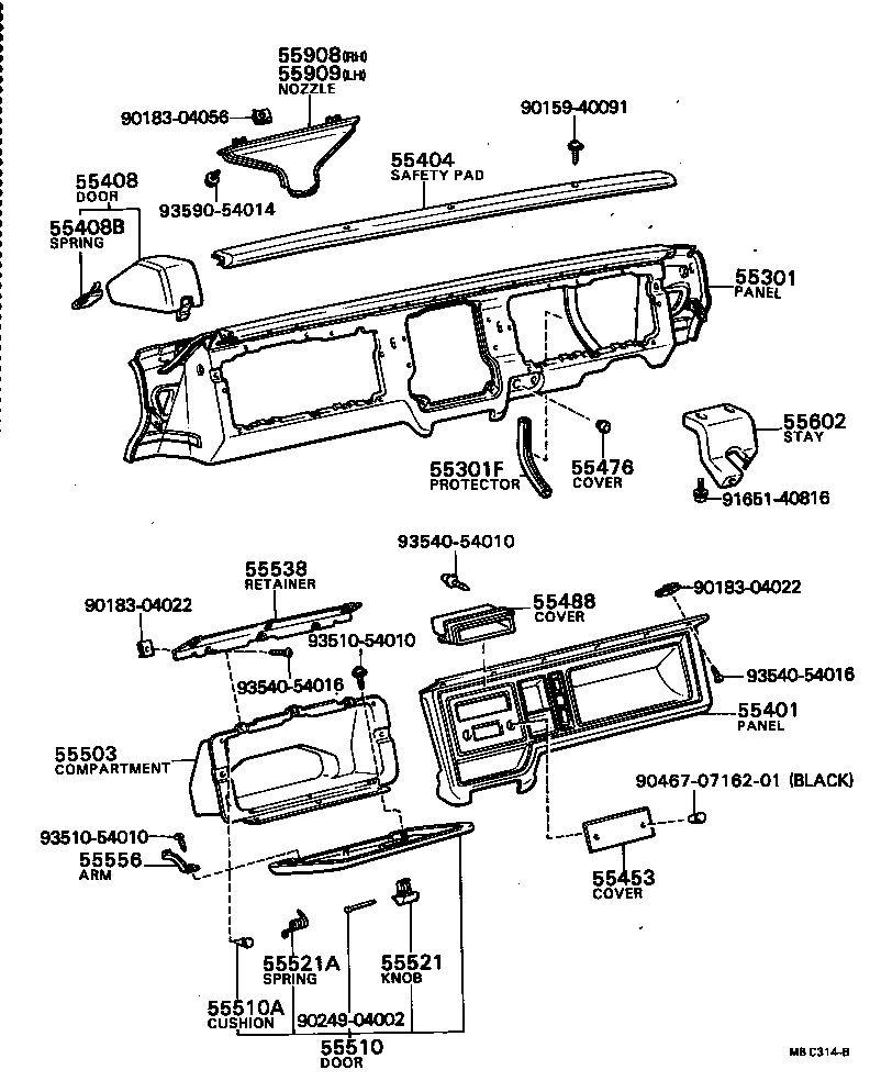  TOWN MASTERACE V WG |  INSTRUMENT PANEL GLOVE COMPARTMENT