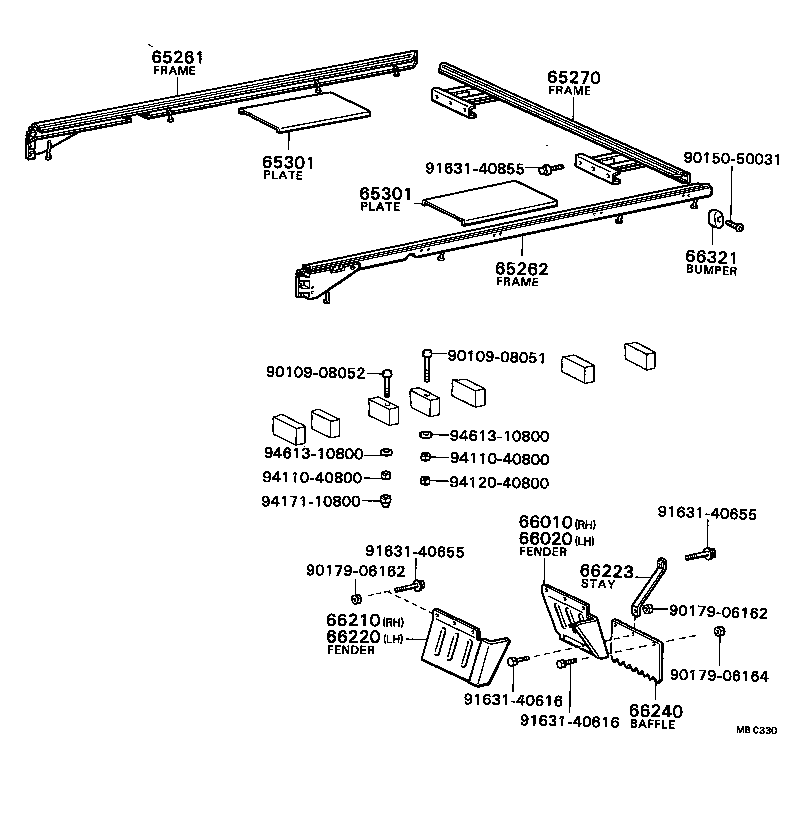  TOWN MASTERACE V WG |  REAR BODY FLOOR FENDER