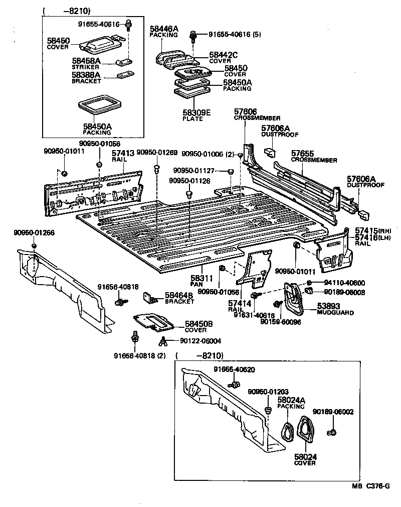  LITE TOWNACE TRUCK |  REAR FLOOR PANEL REAR FLOOR MEMBER
