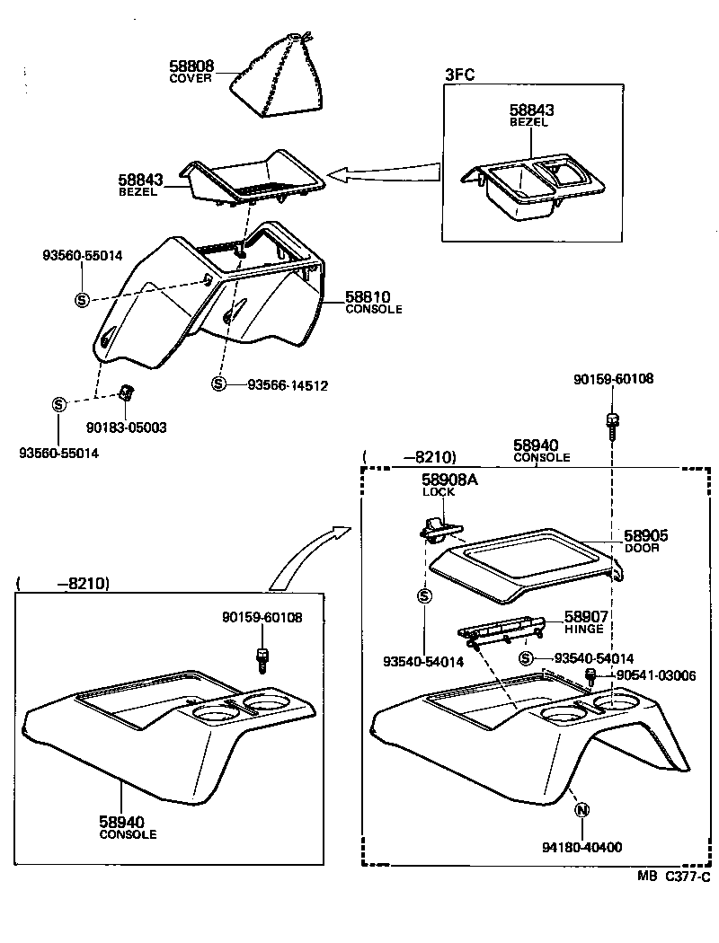  LITE TOWNACE TRUCK |  CONSOLE BOX BRACKET