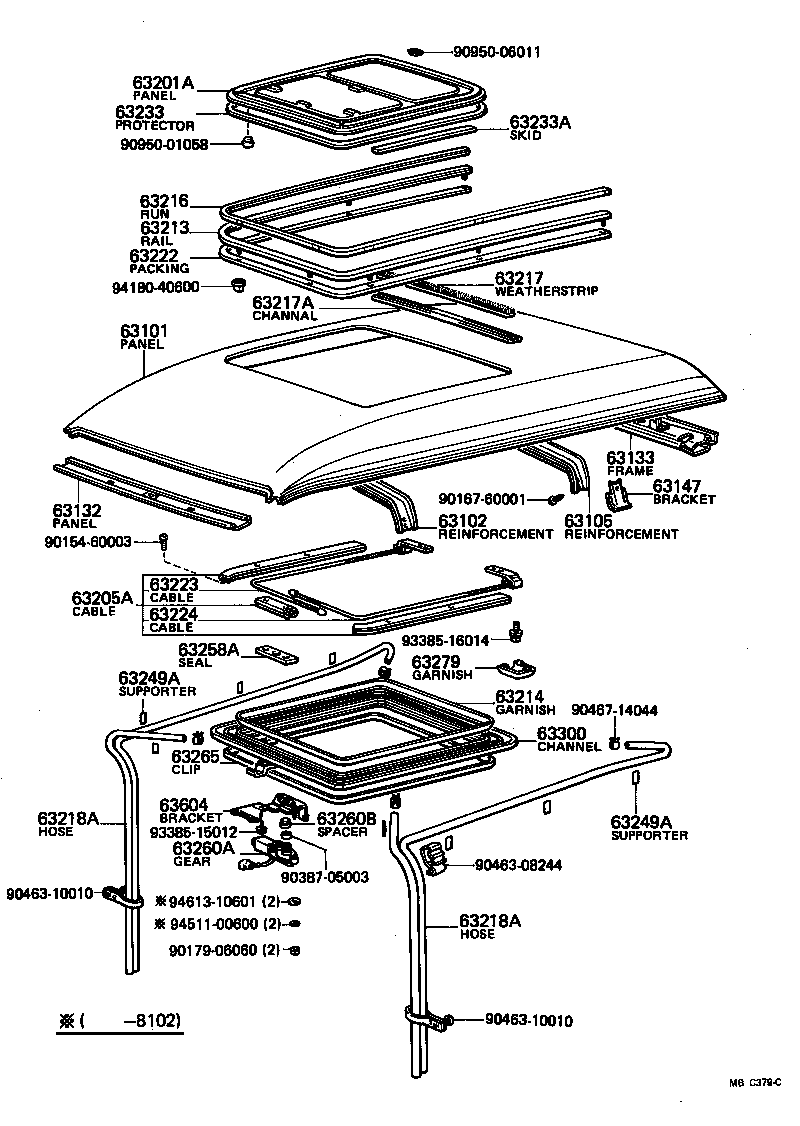  LITE TOWNACE TRUCK |  ROOF PANEL BACK PANEL