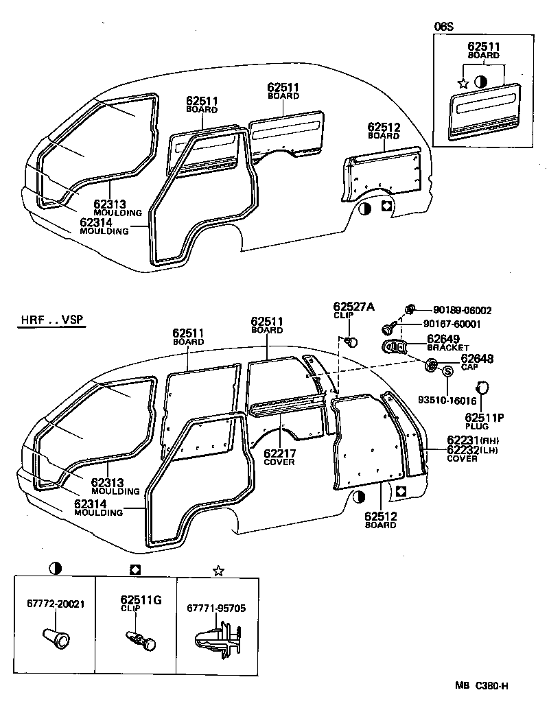  LITE TOWNACE TRUCK |  INSIDE TRIM BOARD