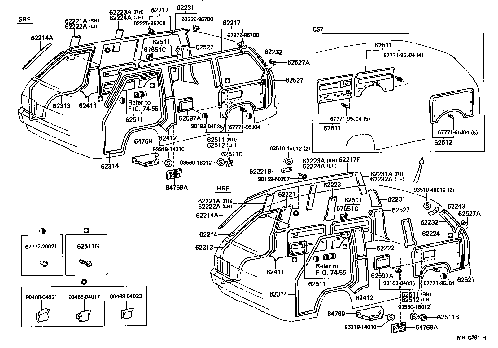  LITE TOWNACE TRUCK |  INSIDE TRIM BOARD