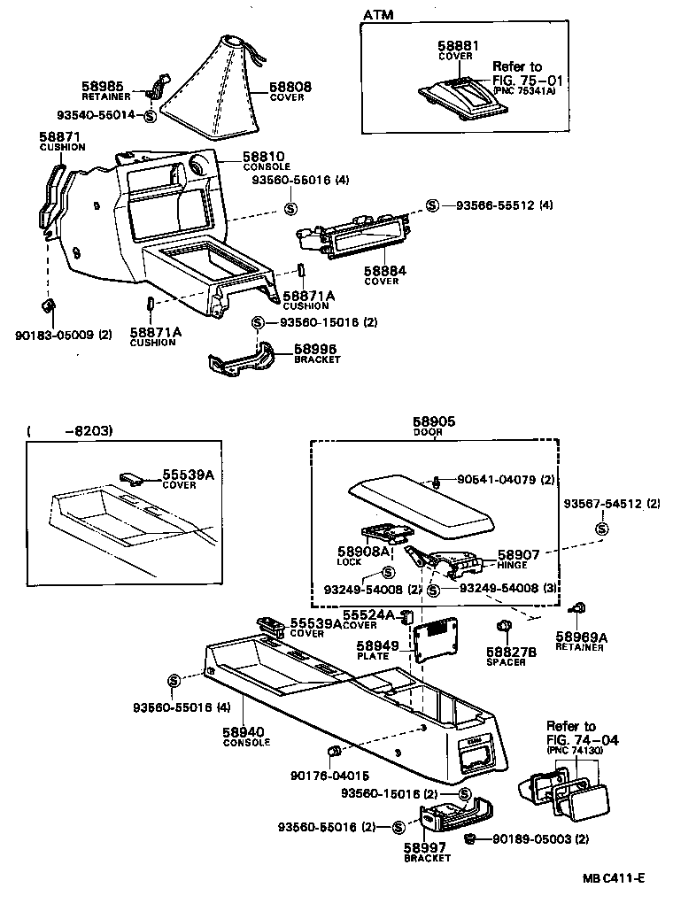  SOARER |  CONSOLE BOX BRACKET