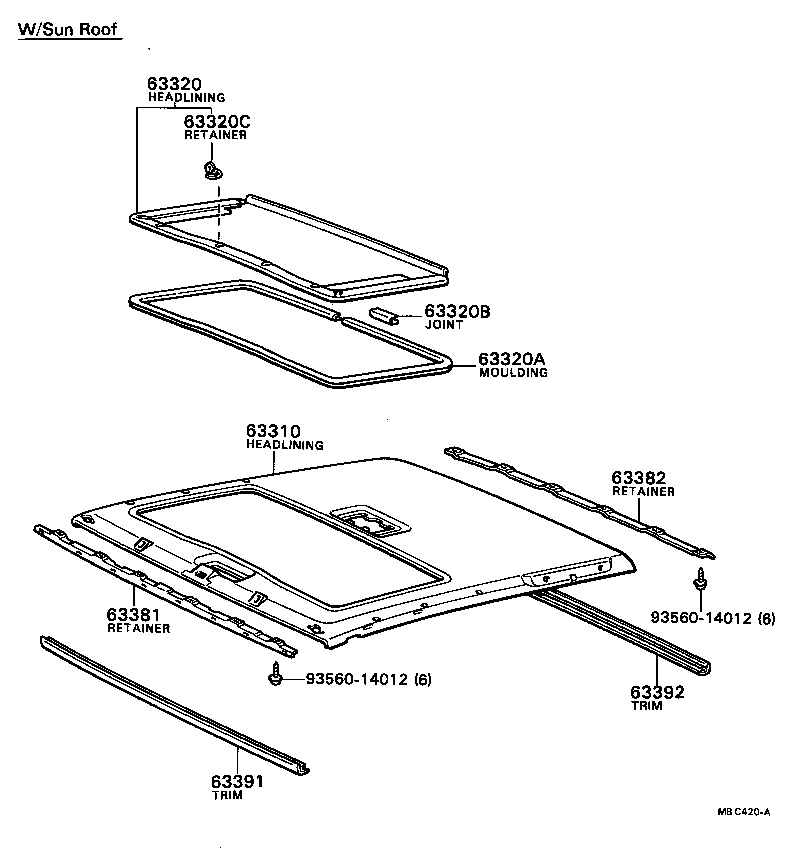  SOARER |  ROOF HEADLINING SILENCER PAD