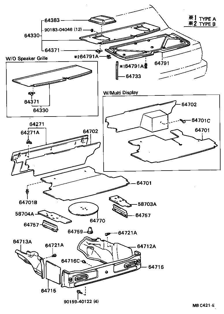  SOARER |  PACKAGE TRAY PANEL LUGGAGE COMPARTMENT MAT
