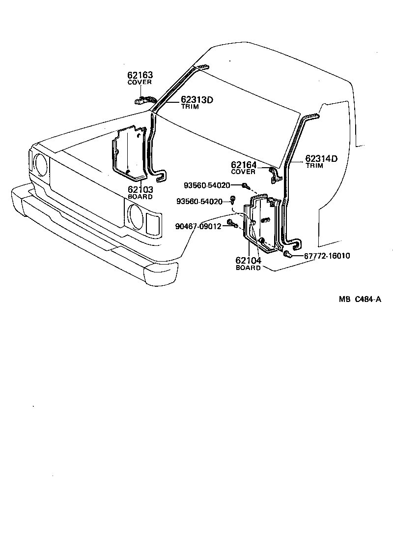  LAND CRUISER VAN |  INSIDE TRIM BOARD