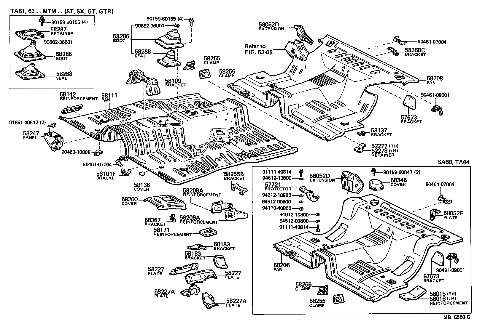  CELICA |  FLOOR PAN LOWER BACK PANEL
