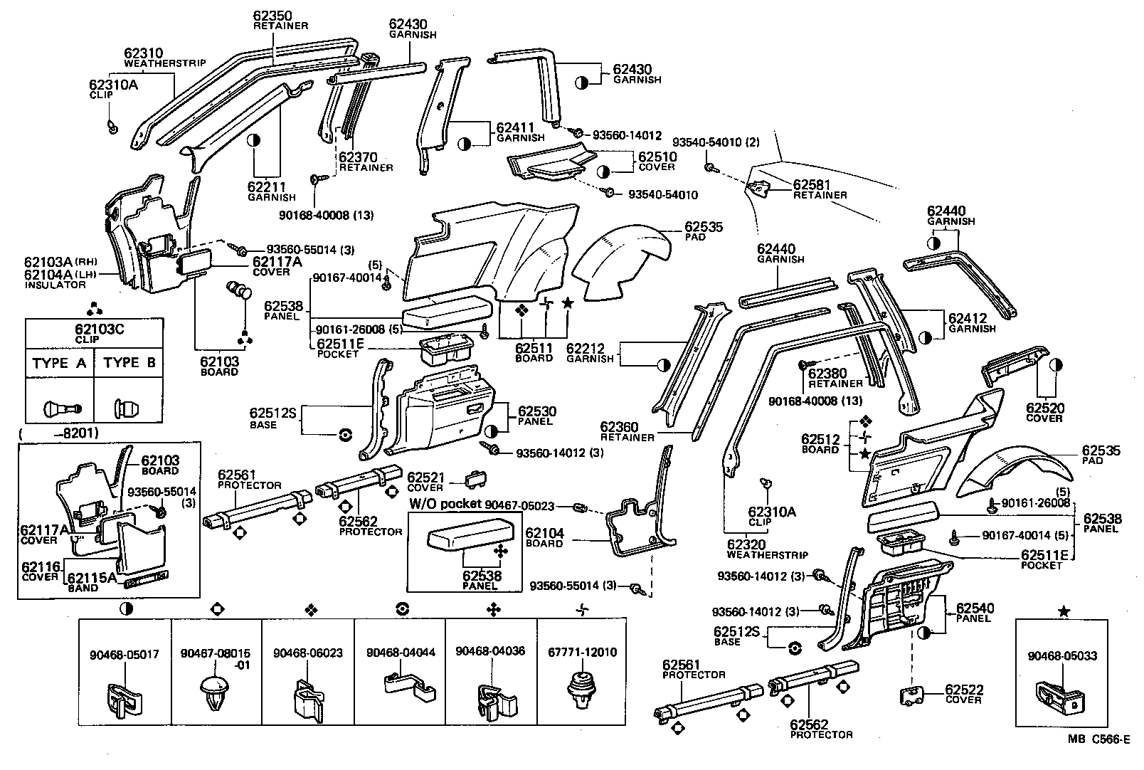  CELICA |  INSIDE TRIM BOARD DOOR OPENING TRIM MOULDING