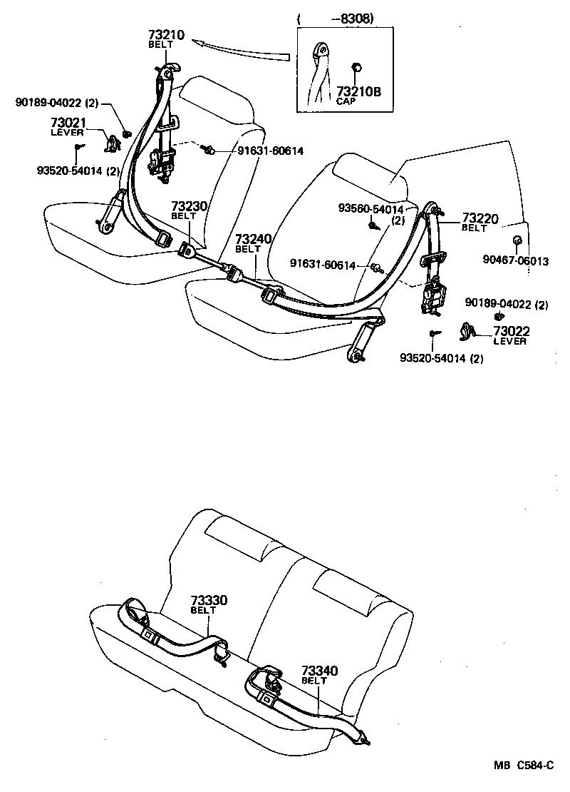  CELICA |  SEAT BELT CHILD RESTRAINT SEAT