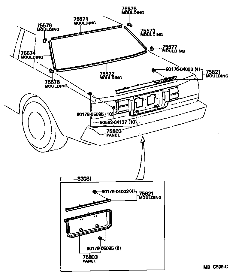  CELICA |  REAR MOULDING