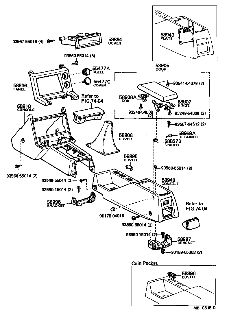  CELICA |  CONSOLE BOX BRACKET