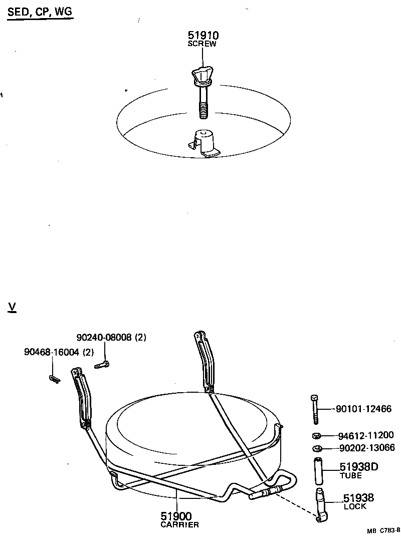  CARINA FR |  SPARE WHEEL CARRIER