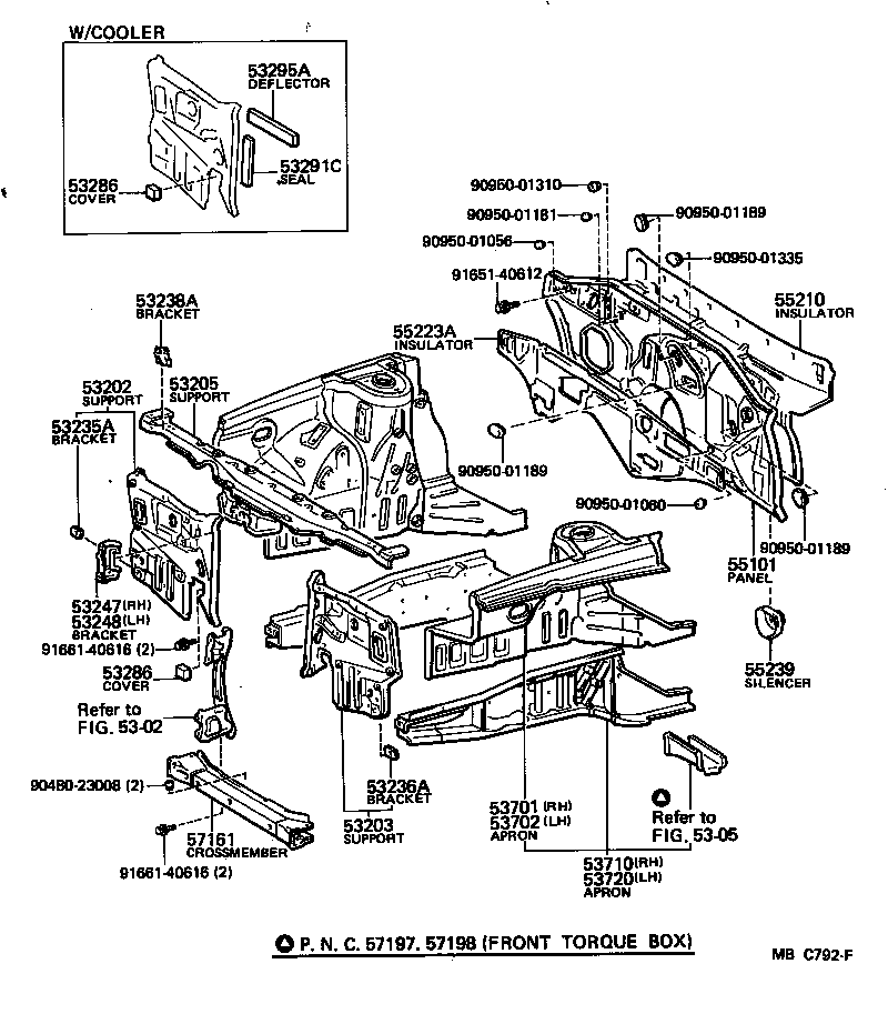  CARINA FR |  FRONT FENDER APRON DASH PANEL