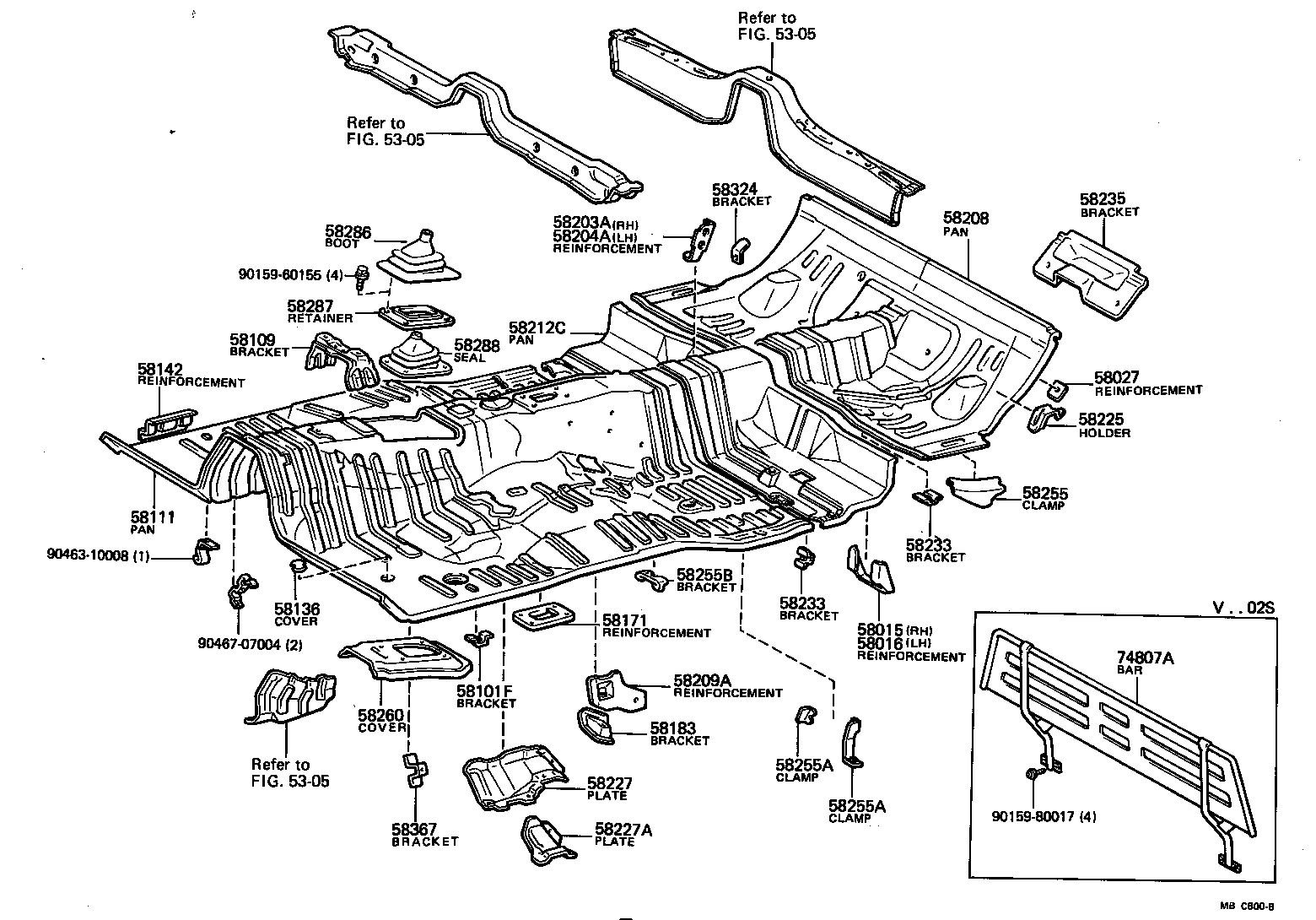  CARINA FR |  FLOOR PAN LOWER BACK PANEL