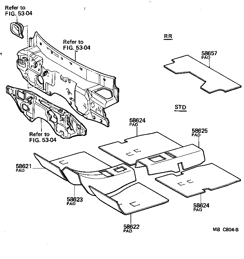  CARINA FR |  DASH SILENCER BOARD FLOOR SILENCER PAD