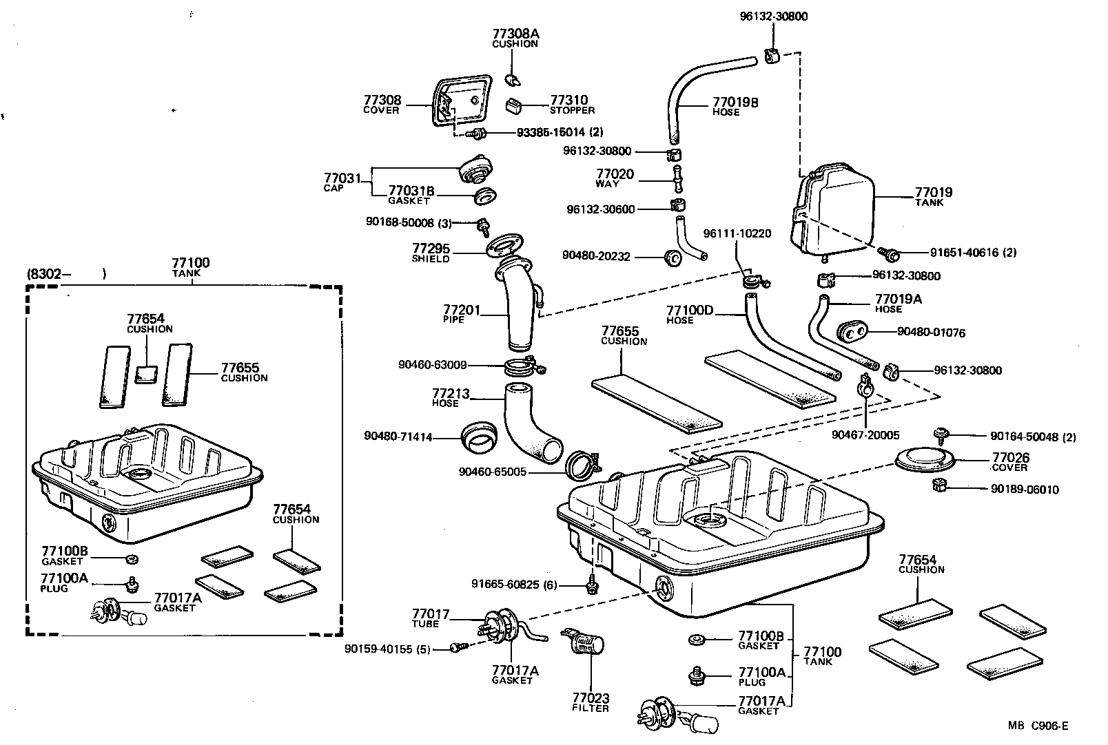  CARINA FR |  FUEL TANK TUBE