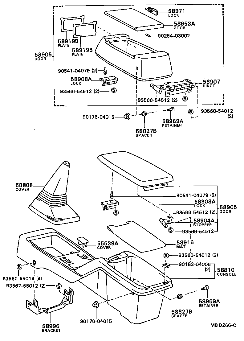  CAMRY VISTA |  CONSOLE BOX BRACKET
