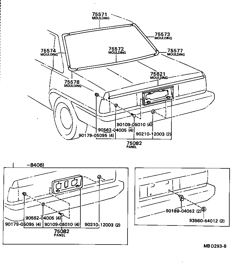  CAMRY VISTA |  REAR MOULDING