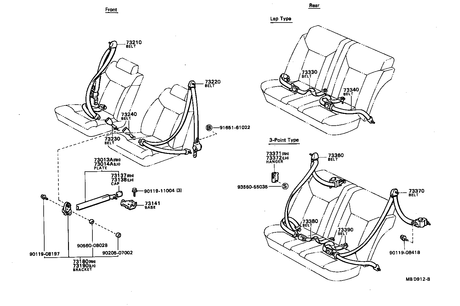 CAMRY VISTA |  SEAT BELT CHILD RESTRAINT SEAT