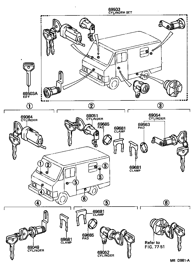  HIACE QUICK DELIVERY |  LOCK CYLINDER SET
