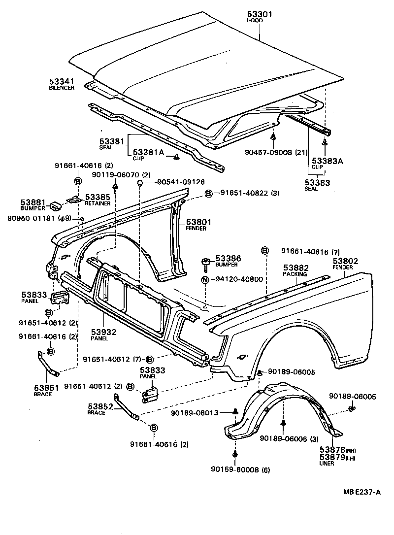  CENTURY |  HOOD FRONT FENDER