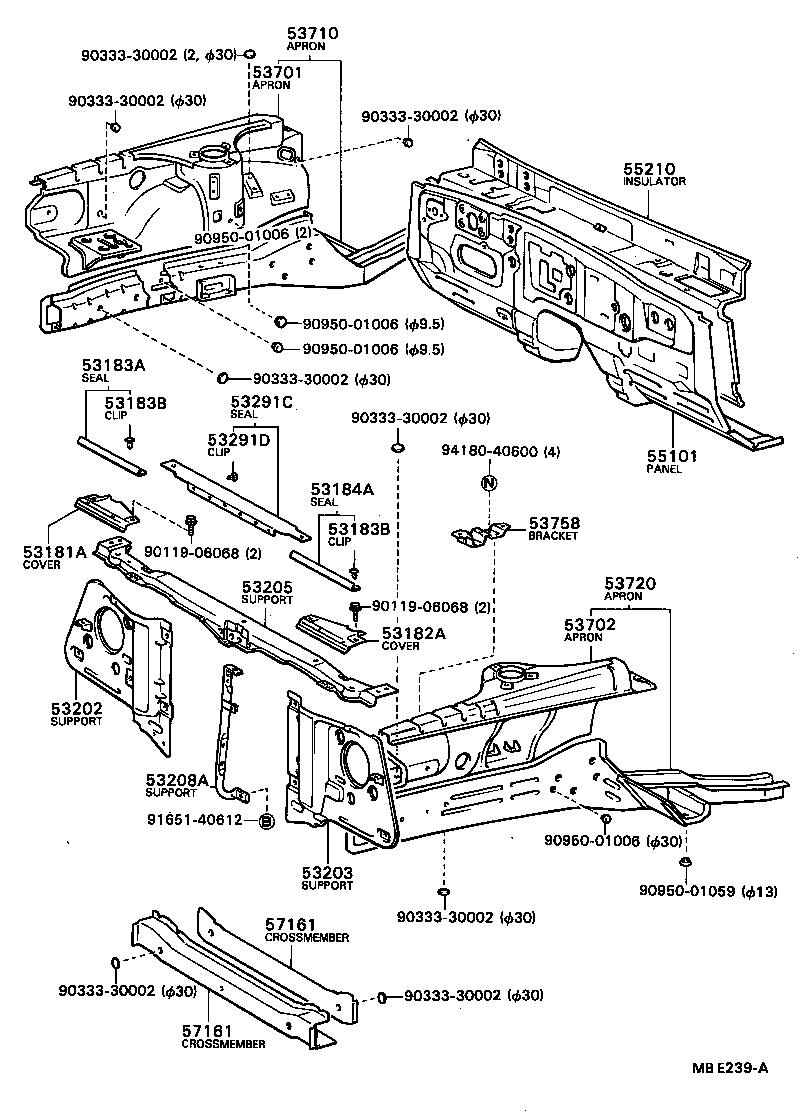  CENTURY |  FRONT FENDER APRON DASH PANEL