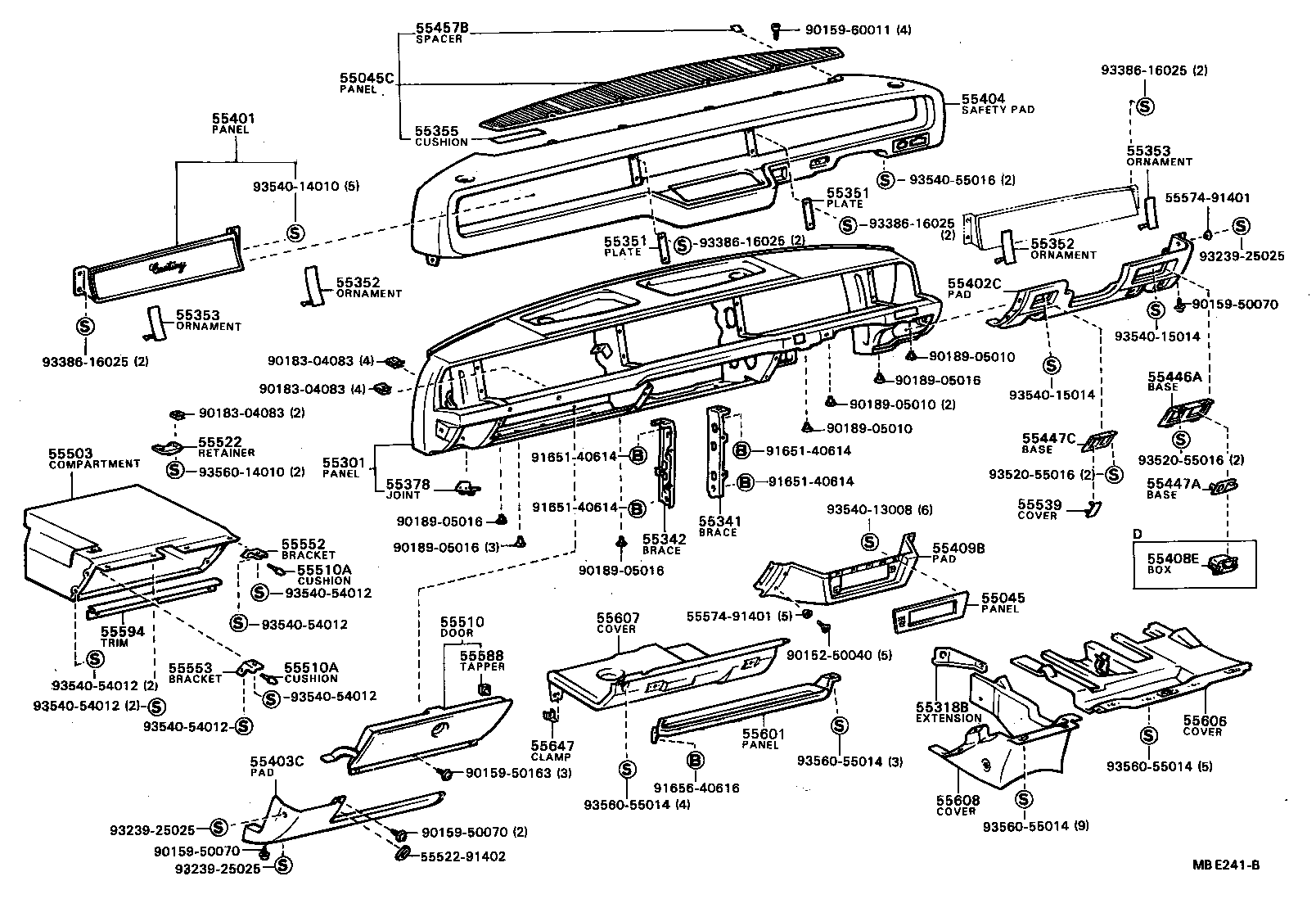  CENTURY |  INSTRUMENT PANEL GLOVE COMPARTMENT