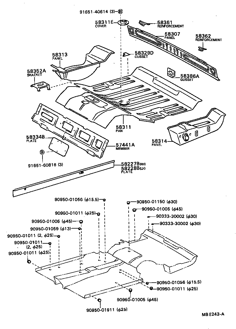  CENTURY |  FLOOR PAN LOWER BACK PANEL