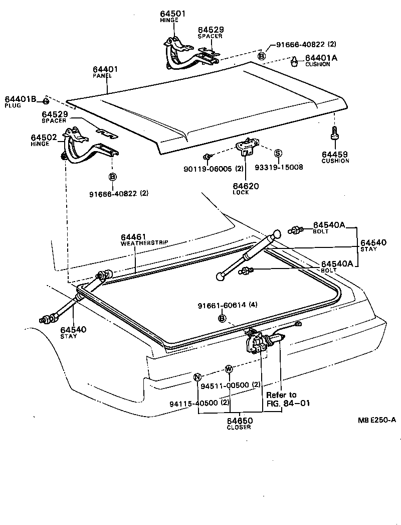  CENTURY |  LUGGAGE COMPARTMENT DOOR LOCK