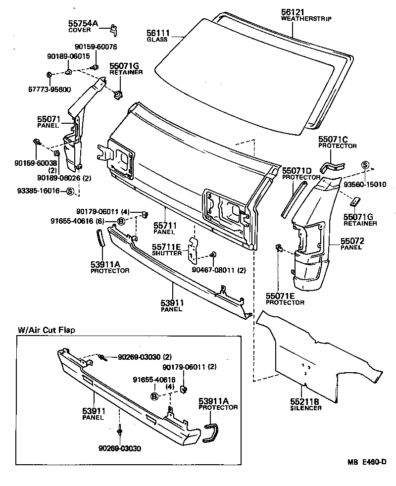  LITE TOWNACE TRUCK |  FRONT PANEL WINDSHIELD GLASS