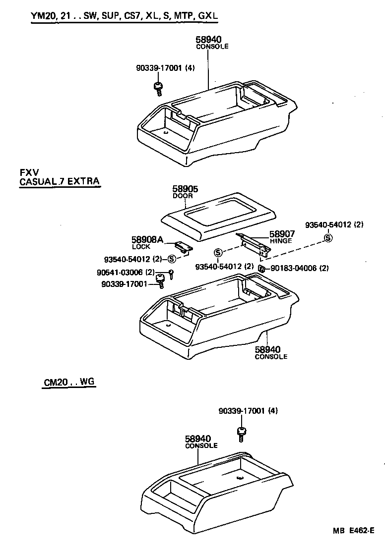  LITE TOWNACE TRUCK |  CONSOLE BOX BRACKET