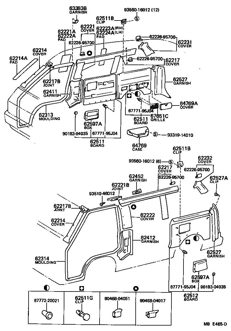  LITE TOWNACE TRUCK |  INSIDE TRIM BOARD