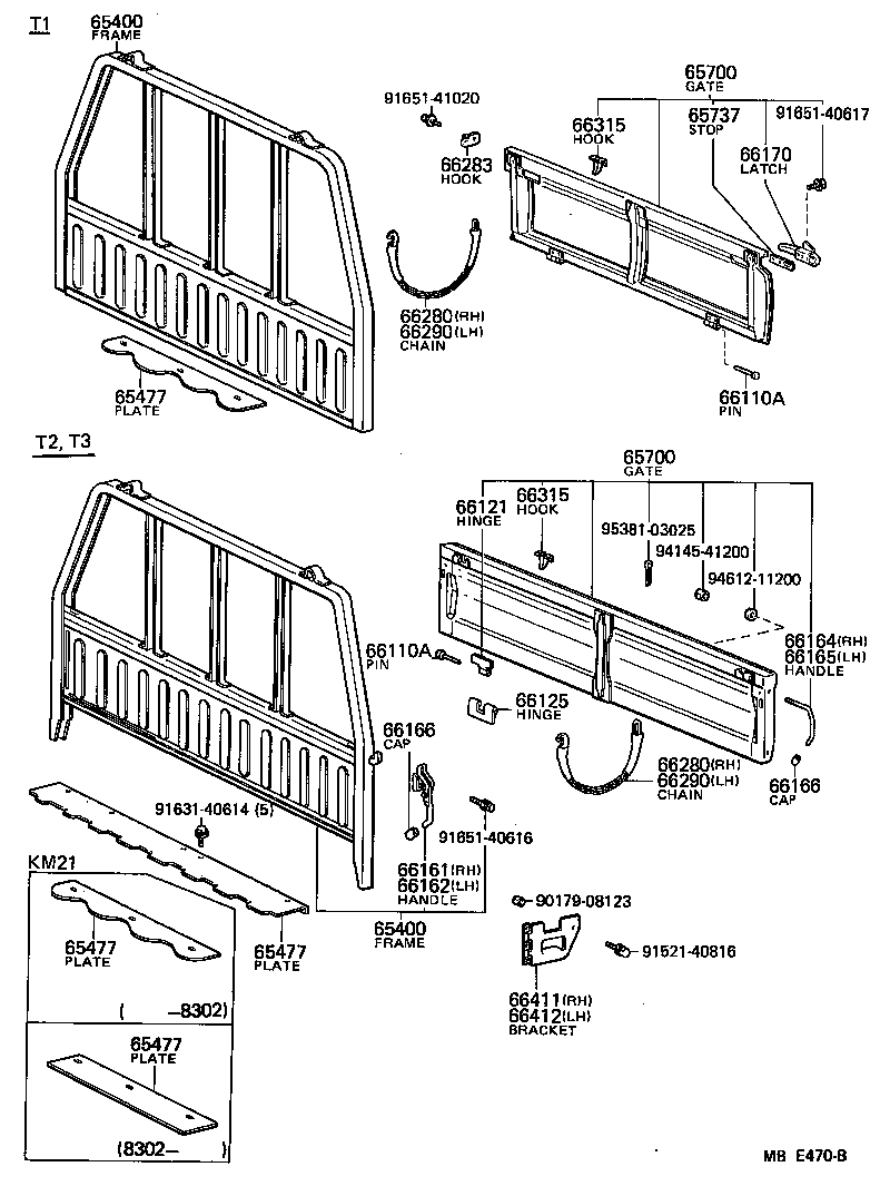  LITE TOWNACE TRUCK |  REAR BODY GUARD FRAME TAIL GATE