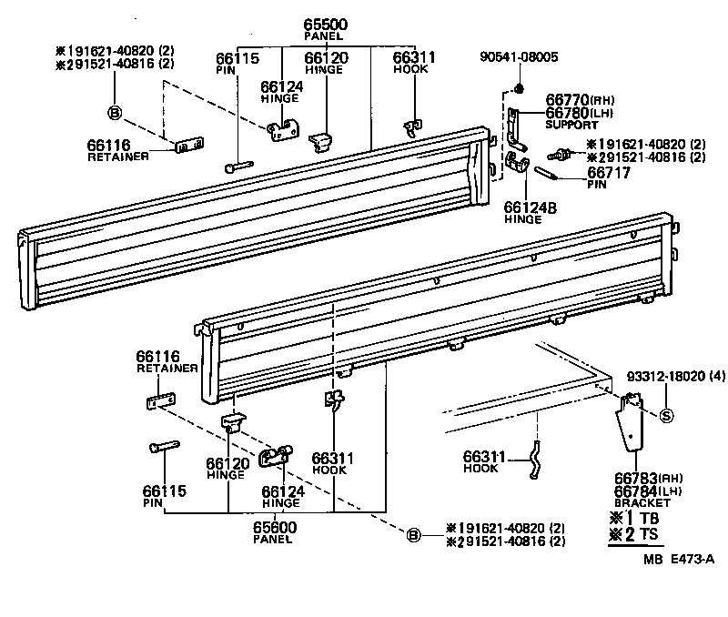  LITE TOWNACE TRUCK |  REAR BODY SIDE PANEL